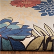 Linon Trio Mum Hand Tufted Polyester 5'x7' Rug in Ivory