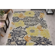 Linon Trio Benton Hand Tufted Polyester 5'x7' Rug in Gray