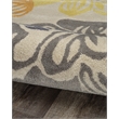 Linon Trio Benton Hand Tufted Polyester 8'x10' Rug in Gray