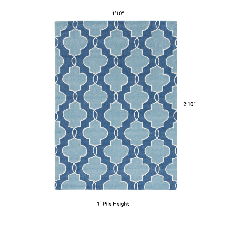 Linon Trio Tile Hand Tufted Polyester 1'10