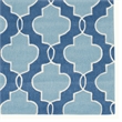 Linon Trio Tile Hand Tufted Polyester 8'x10' Rug in Blue