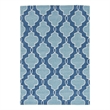 Linon Trio Tile Hand Tufted Polyester 8'x10' Rug in Blue