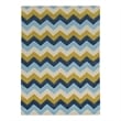 Linon Trio Zag Hand Tufted Polyester 8'x10' Rug in Blue