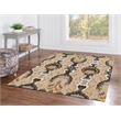 Linon Trio Icon Hand Tufted Polyester 5'x7' Rug in Gray