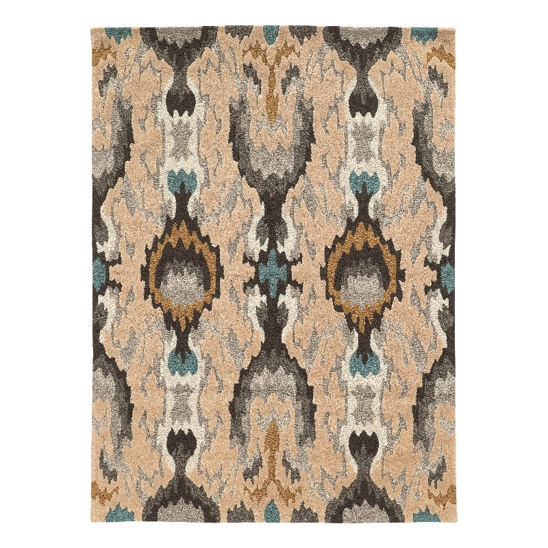 Linon Trio Icon Hand Tufted Polyester 8'x10' Rug in Gray