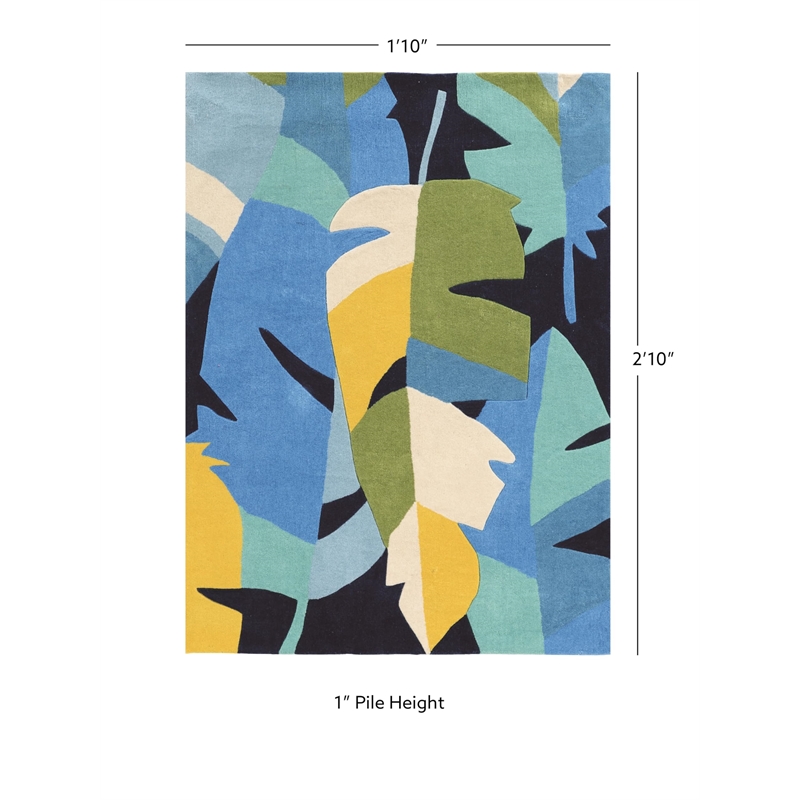 Linon Trio Tropic Hand Tufted Polyester 1'10