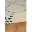 Linon Trio Damask Hand Tufted Polyester 8'x10' Rug in Aqua Blue and Ivory