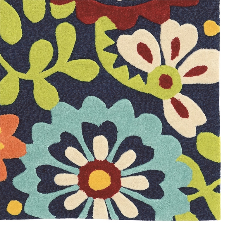 Linon Trio Frond Hand Tufted Polyester 1'10
