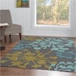 Linon Trio Dandelion Hand Tufted Polyester 5'x7' Rug in Gray