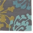 Linon Trio Dandelion Hand Tufted Polyester 5'x7' Rug in Gray