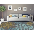 Linon Trio Dandelion Hand Tufted Polyester 8'x10' Rug in Gray