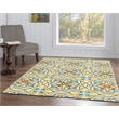 Linon Trio Ettie Hand Tufted Polyester 5'x7' Rug in Ivory