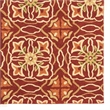 Linon Trio Ikat Hand Tufted Polyester 5'x7' Area Rug in Ivory