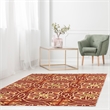 Linon Trio Ikat Hand Tufted Polyester 5'x7' Area Rug in Ivory