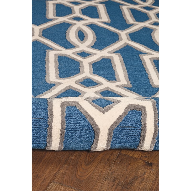 Linon Trio Betti Hand Tufted Polyester 5'x7' Rug in Ivory
