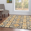 Linon Trio Collette Hand Tufted Polyester 5'x7' Rug in Gray