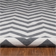 Linon Salonika Chevron Reversible Woven Wool 5'x8' Rug in Gray