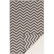 Linon Salonika Chevron Reversible Woven Wool 5'x8' Rug in Gray