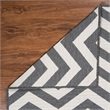 Linon Salonika Chevron Reversible Woven Wool 5'x8' Rug in Gray