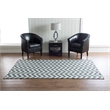 Linon Salonika Chevron Reversible Woven Wool 5'x8' Rug in Gray