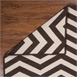 Linon Salonika Chevron Reversible Woven Wool 5'x8' Rug in Brown