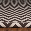 Linon Salonika Chevron Reversible Woven Wool 5'x8' Rug in Brown