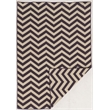 Linon Saloniki Wool 5' x 8' Chevron Area Rug in Purple