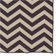 Linon Saloniki Wool 5' x 8' Chevron Area Rug in Purple
