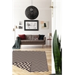 Linon Saloniki Wool 5' x 8' Chevron Area Rug in Purple