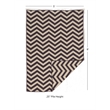 Linon Saloniki Wool 5' x 8' Chevron Area Rug in Purple