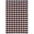 Linon Salonika Houndstooth Reversible Woven Wool 5'x8' Rug in Purple
