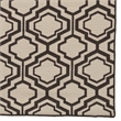 Linon Salonika Quatrefoil Reversible Woven Wool 5'x8' Rug in Brown