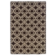 Linon Salonika Quatrefoil Reversible Woven Wool 5'x8' Rug in Brown