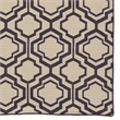 Linon Salonika Quatrefoil Reversible Woven Wool 5'x8' Rug in Purple