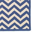 Linon Silhouette Chevron Hand Hooked Wool 8'x10' Rug in Navy