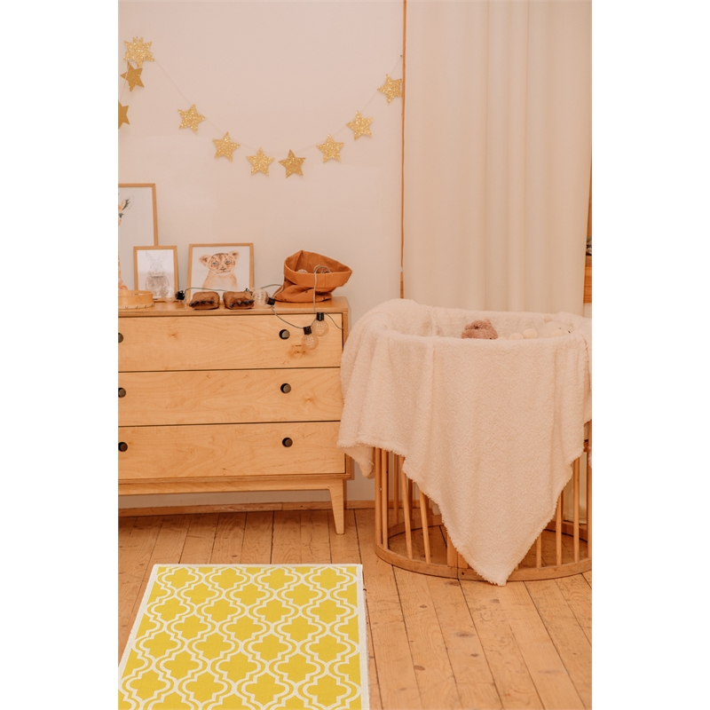 Linon Silhouette Quatrefoil Hand Hooked Wool 1'10