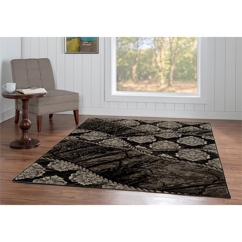 Linon Jewel Ybor Machine Made Polypropylene 5'x7'6