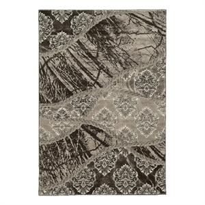 Linon Jewel Ybor Machine Made Polypropylene 8'x10'4&quot Rug in Brown