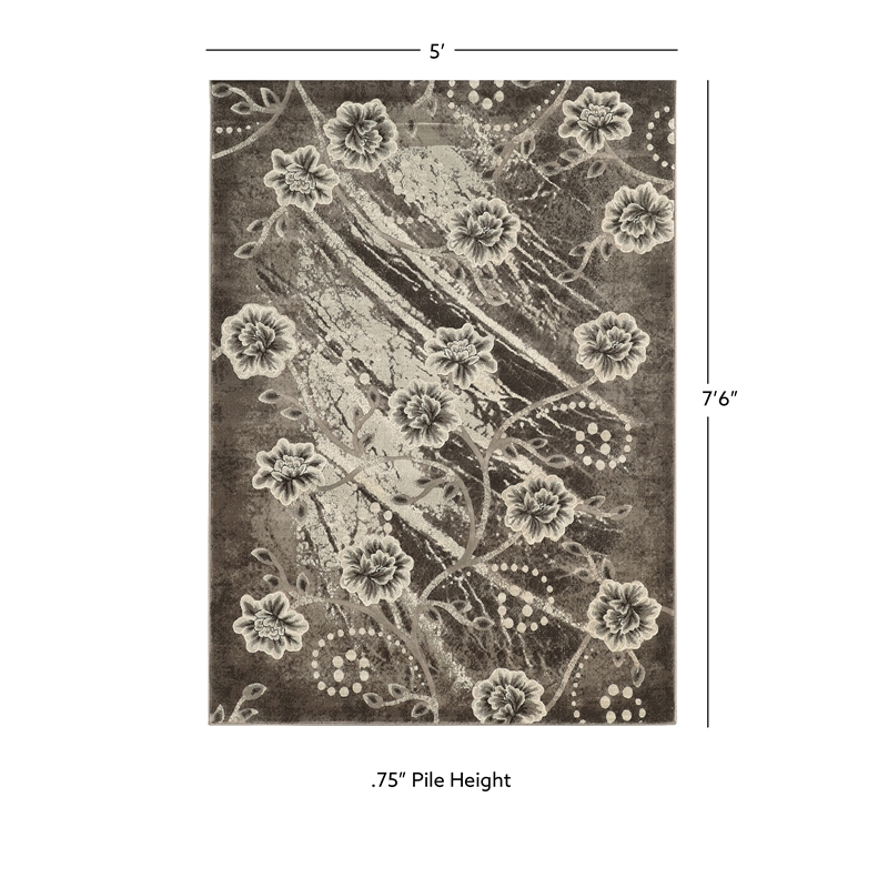 Linon Jewel Marsden Machine Made Polypropylene 5'x7'6