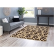 Linon Moroccan Mekenes Power Loomed Polypropylene 5'x7' Rug in Brown