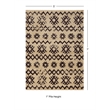 Linon Moroccan Mekenes Power Loomed Polypropylene 5'x7' Rug in Brown