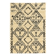 Linon Moroccan Fes Power Loomed Polypropylene 3'x5' Rug in Ivory