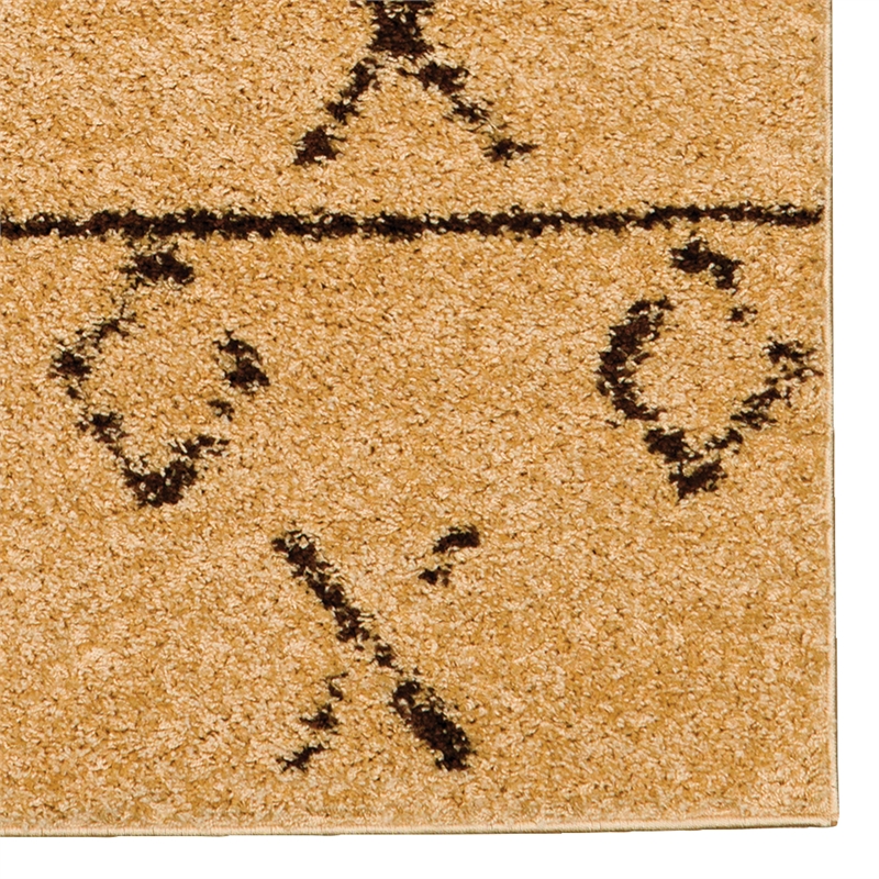 Linon Moroccan Atlas Power Loomed Polypropylene 8'x10' Rug in Brown