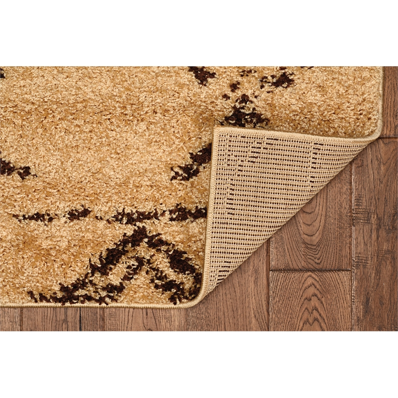 Linon Moroccan Atlas Power Loomed Polypropylene 8'x10' Rug in Brown