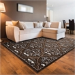 Linon Elegance England Power Loomed Polypropylene 8'x10' Rug in Brown