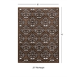 Linon Elegance England Power Loomed Polypropylene 8'x10' Rug in Brown