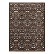 Linon Elegance England Power Loomed Polypropylene 8'x10' Rug in Brown