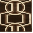 Linon Roma Bridle Power Loomed Polypropylene 8'x10' Rug in Brown