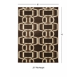Linon Roma Bridle Power Loomed Polypropylene 8'x10' Rug in Brown