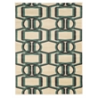Linon Roma Bridle Power Loomed Polypropylene 8'x10' Area Rug in Gray